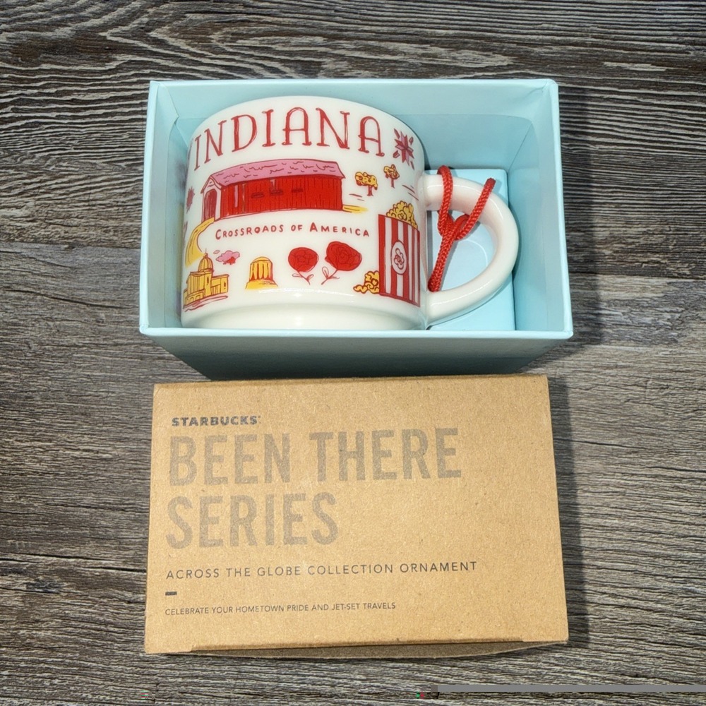 Starbucks Indiana 2oz Espresso Mini Mug Been There Series Ornament New With Box
